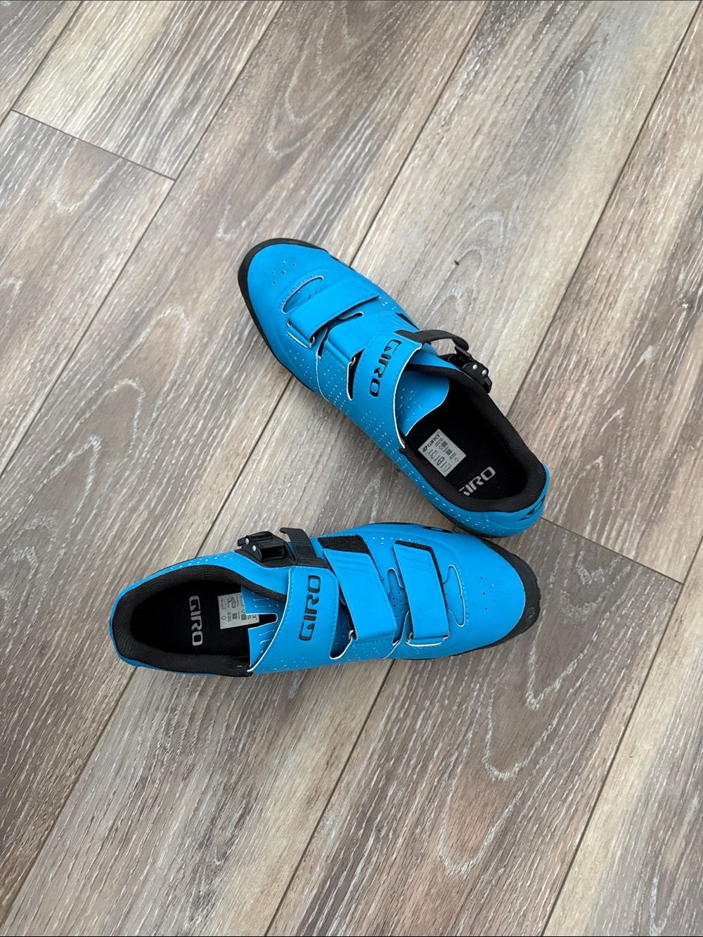 Giro Cycling Shoes in Bright Blue with Black Accents
